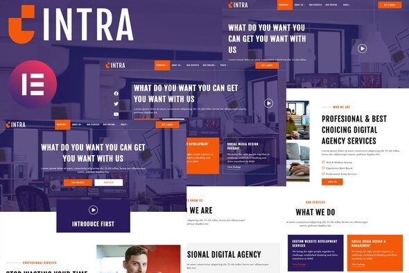 Intra-New-Kits.jpg Intra - Modern Digital Agency Elementor Template Kit - Image 1