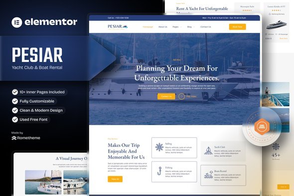Pesiar-Kits-Cover.jpg Pesiar - Yacht Club & Boat Rental Elementor Template Kit - Image 1