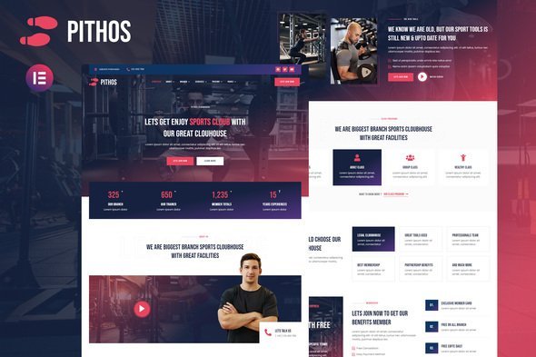 Pithos-Kit.jpg Pithos - Fitness Center & Cloubhouse Elementor Template Kit - Image 1