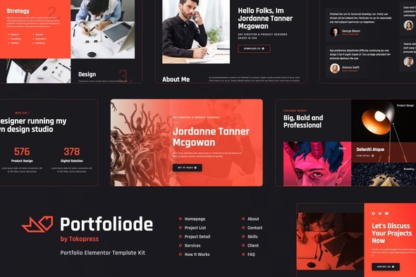 Portfoliode20-20Cover.jpg Portfoliode | Personal CV/Resume & Portfolio Elementor Template Kit - Image 1