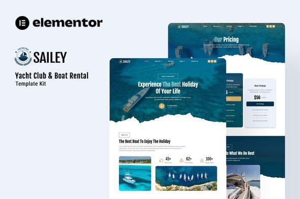 Preview20Sailey.jpg Sailey - Yacht Club & Boat Rental Elementor Template Kit - Image 1