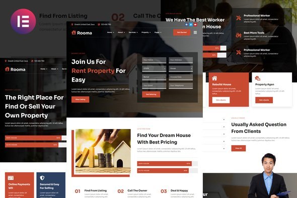 Rooma-kit.jpg Rooma - Real Estate & House Developer Elementor Template Kit - Image 1