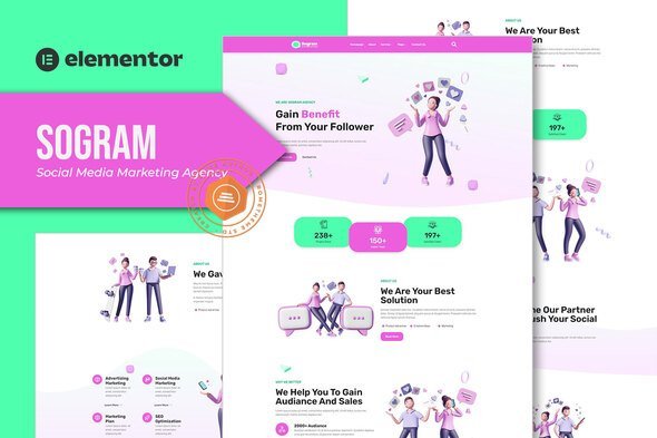 SogramCover2022.jpg Sogram - Social Media Marketing Agency Elementor Template Kit - Image 1