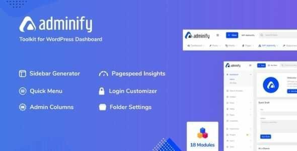 WP-Adminify-Pro.jpg WP Adminify Pro 4.0.9.2 - Powerhouse Toolkit for WordPress Dashboard (WHITE LABEL) - Image 1