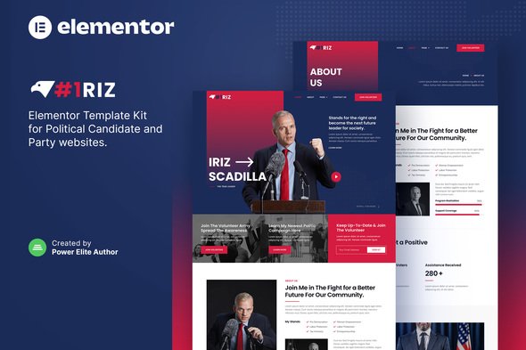 cover-99.jpg Iriz – Political Candidate & Party Elementor Template Kit - Image 1