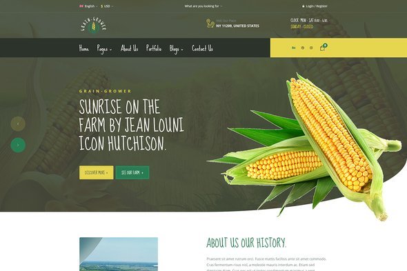 cover3.jpg Grain Grower - Agriculture Farm & Farmers Elementor Template Kit - Image 1