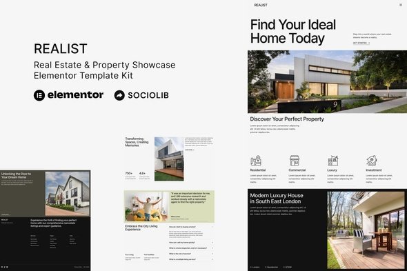 covers.jpg Realist - Real Estate & Property Showcase Elementor Template Kit - Image 1