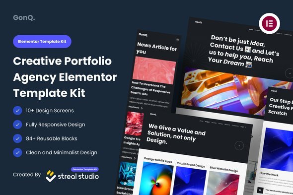 gonq-cover.jpg GonQ Creative Portfolio Agency Elementor Template Kit - Image 1