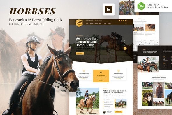 horrses-cover.jpg Horrses – Equestrian & Horse Riding Club Elementor Template Kit - Image 1