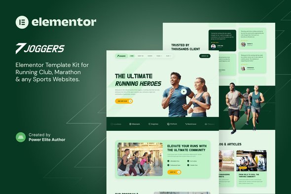 joggers-cover.jpg Joggers – Marathon Running Club & Sports Events Elementor Template Kit - Image 1