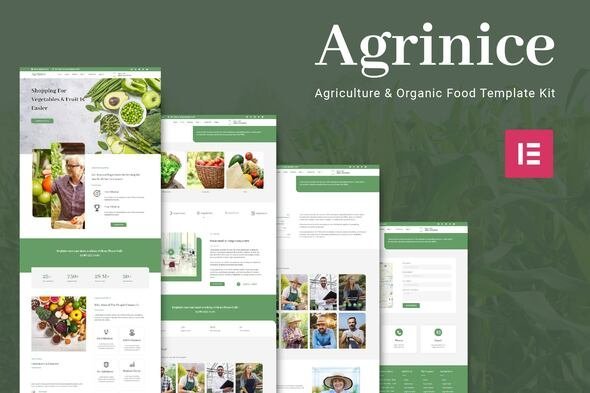 preview-01.jpg Agrinice - Agriculture & Organic Food Elementor Template Kit - Image 1