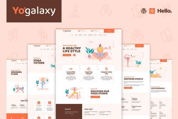 yogalaxy_cover.jpg Yogalaxy - Yoga Pilates Fitness Studio Elementor Template Kit - Image 1