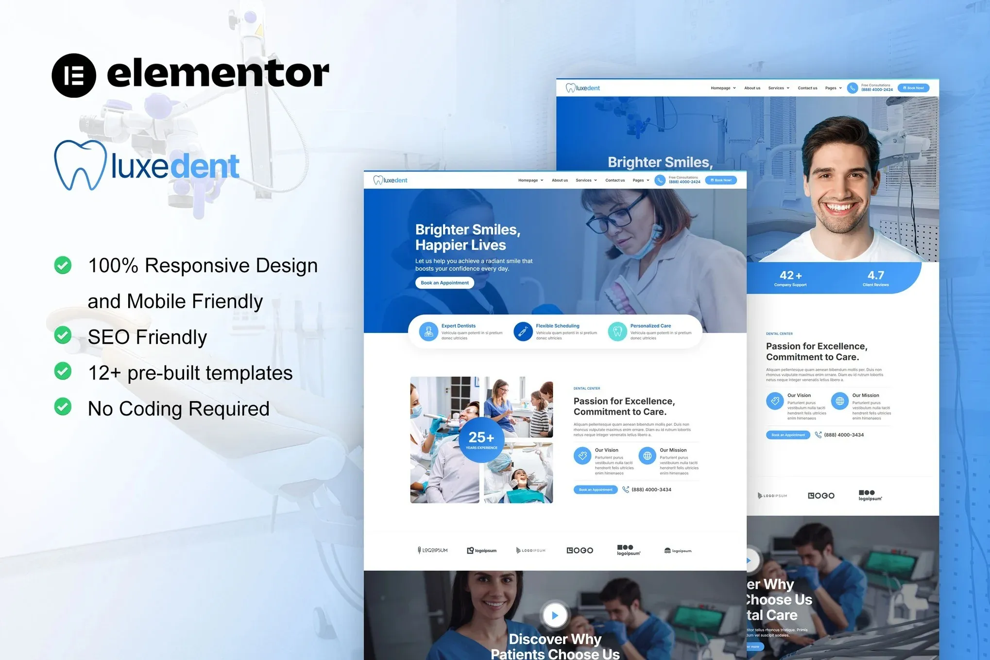 LuxeDent-Dentist-Dental-Care-Elementor-Pro-Template-Kit.webp LuxeDent - Dentist & Dental Care Elementor Pro Template Kit - Image 1