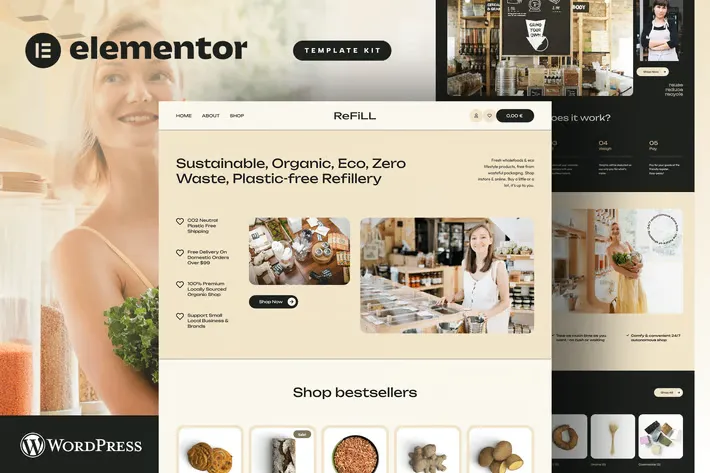 ReFill-Zero-Waste-Shop-eCommerce-Elementor-Pro-Template-Kit.webp ReFill - Zero Waste Shop eCommerce Elementor Pro Template Kit - Image 1