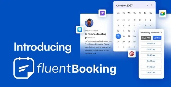 FluentBooking-Pro.webp FluentBooking Pro 2.0.0 – The Ultimate WordPress Scheduling Plugin - Image 1