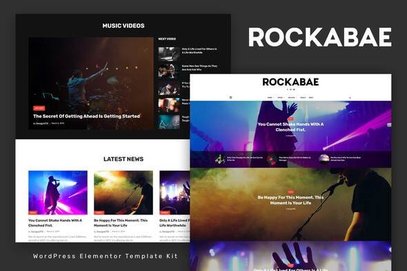 01_preview-1.jpg Rockabae - Music Blog & Magazine Elementor Template Kit - Image 1