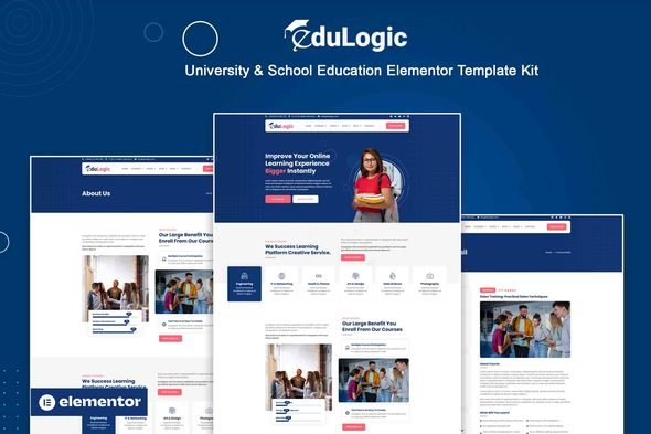 03_edulogic_cover.jpg Edulogic - University & School Education Elementor Template Kit - Image 1