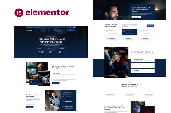 Cekal-Kit.jpg Cekal - Cyber Security & IT Service Elementor Template Kit - Image 1