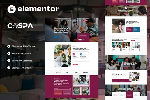 Cospa.jpg Cospa - Coworking Space & Virtual Office Elementor Template Kit - Image 1