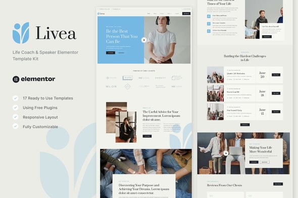 Cover-225.jpg Livea - Life Coach & Speaker Elementor Template Kit - Image 1