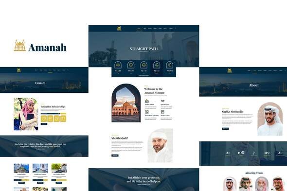 Cover-Preview.jpg Amanah - Mosque & Islamic Center Elementor Template Kit - Image 1