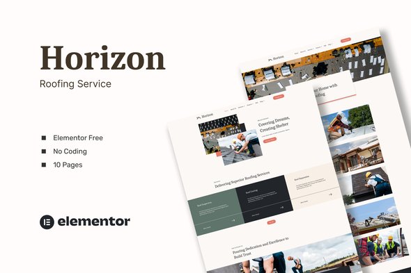 Cover20Themeforest.jpg Horizon - Roofing Service Elementor Template Kits - Image 1