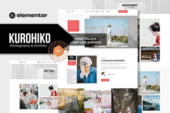 Kurohiko-Coverimage.jpg Kurohiko - Photography & Portfolio Elementor Template Kit - Image 1