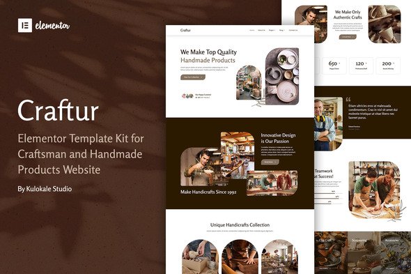 Preview-23.jpg Craftur - Craftsman & Handmade Products Elementor Template Kit - Image 1