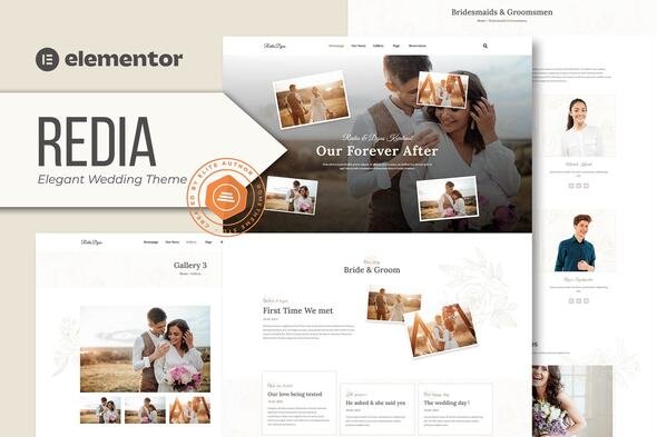 RediaCover.jpg Redia - Elegant Wedding Theme Elementor Template Kit - Image 1