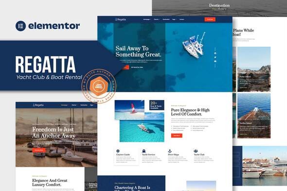 Regatta-Coverimage.jpg Regatta - Yacht Club & Boat Rental Elementor Template Kit - Image 1