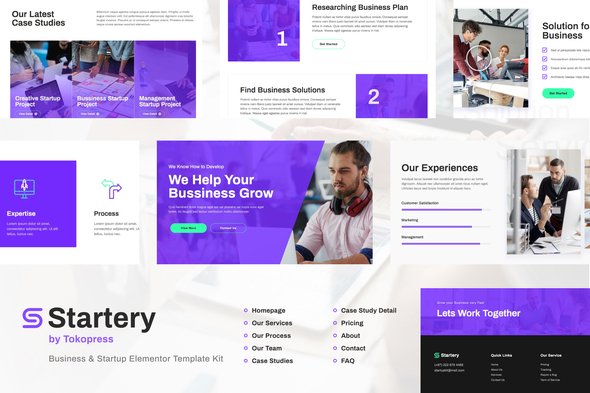 Startery20-20Cover.jpg Startery | SaaS & Startup Elementor Template Kit - Image 1