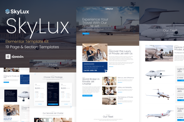 cover-26.png Skylux - Private Jet & Airplane Charter Company Elementor Template Kit - Image 1