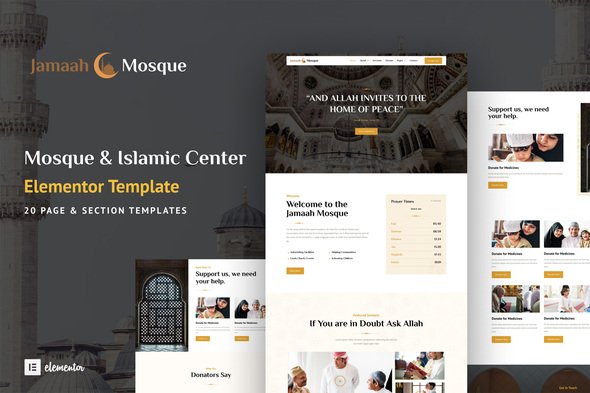 cover-45.jpg Jamaah - Mosque & Islamic Center Elementor Template Kit - Image 1