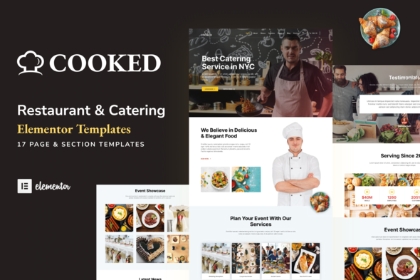 cover-5.png Cooked - Catering & Restaurant Website Elementor Template Kit - Image 1