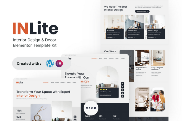 image20preview20inlite.png Inlite - Interior Design & Decor Elementor Template Kit - Image 1