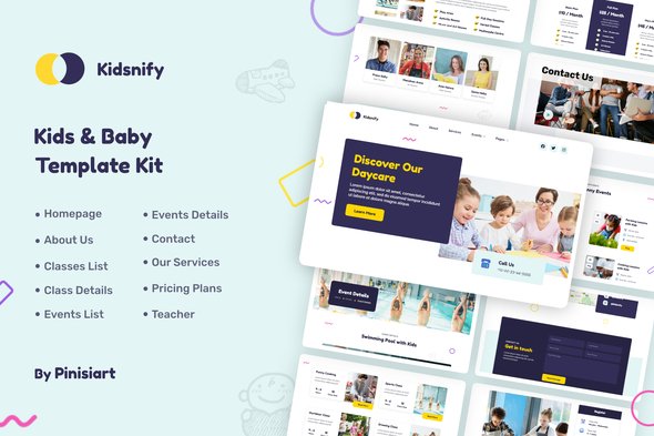 cover-image Kidsnify - Kindergarten & Preschool Elementor Template Kit - Image 1