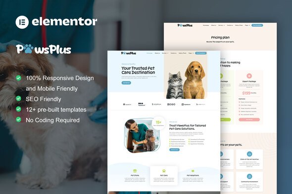 main20preview-14.jpg PawsPlus - Pet Care & Veterinary Elementor Template Kit - Image 1