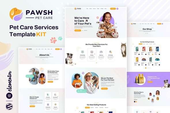 pawsh-Cover-Image.jpg Pawsh - Pet Care & Shop Elementor Template Kit - Image 1