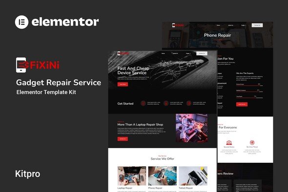 preview201.jpg Fixini - Gadget Repair Service Elementor Template Kit - Image 1
