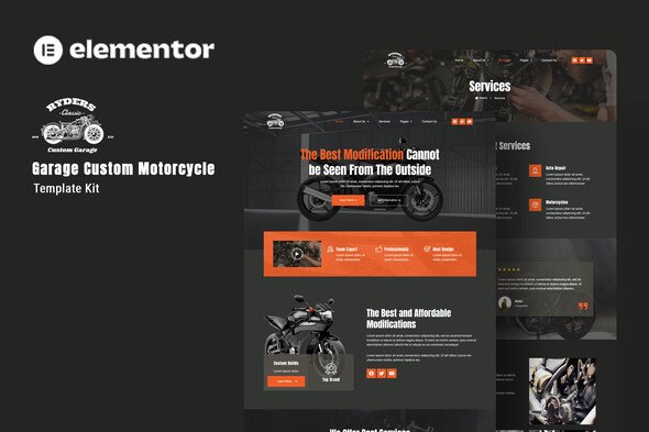 preview20Ryders.jpg Ryders - Garage Custom Motorcycle Elementor Template Kit - Image 1