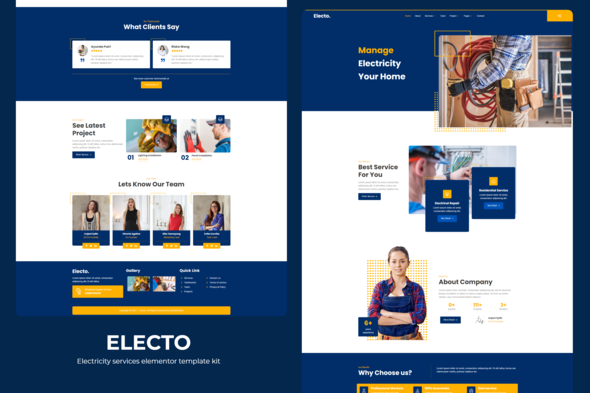preview20electo.png Electo - Electricity Services Elementor Template Kit - Image 1