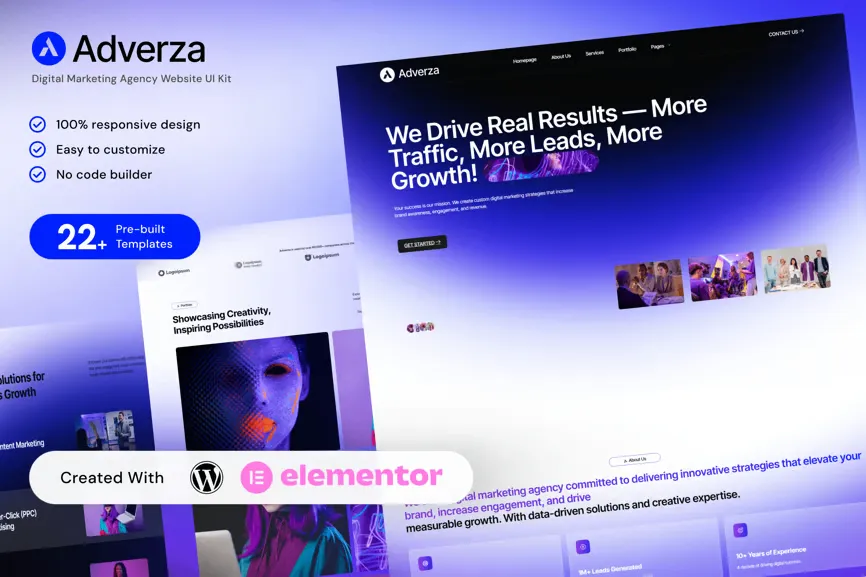 Adverza-Digital-Marketing-Agency-Elementor-Template.webp Adverza Digital Marketing Agency Elementor Template Kit for SEO, Ads, and Creative Campaign Services - Image 1