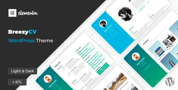 BreezyCV.webp BreezyCV 1.5.2 - CV Resume WordPres Theme - Image 1