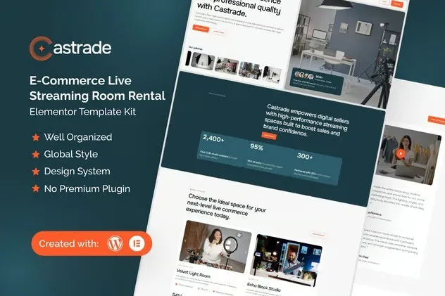 Castrade-Live-Streaming-Room-Rental-Elementor-Template-Kit.webp Castrade - Live Streaming Room Rental Elementor Template Kit - Image 1
