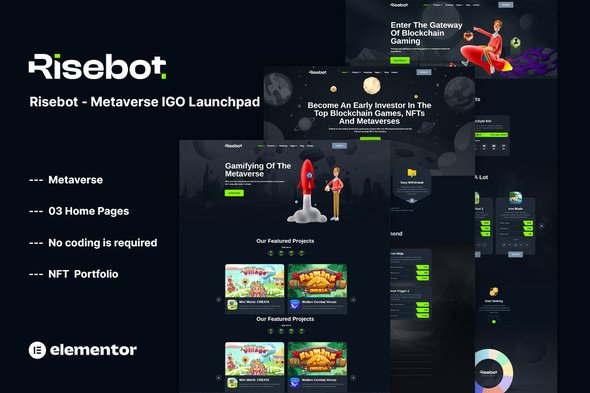 Cover-182.jpg Risebot - Metaverse IGO Launchpad Elementor Template Kit - Image 1
