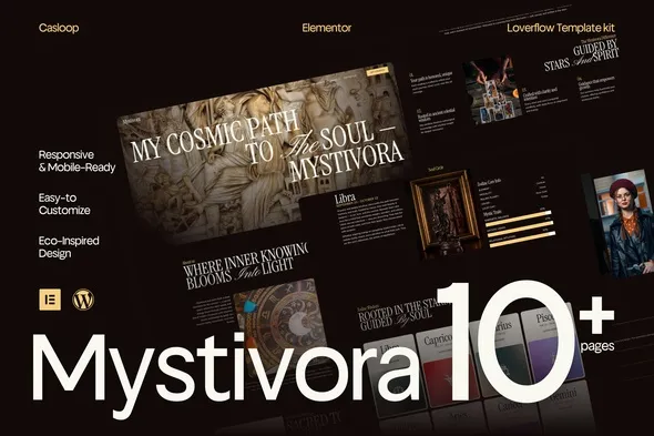 Cover-4-1.webp Mystivora - Modern Mystical Astrology & Horoscope Elementor Template Kit - Image 1