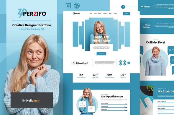 Cover20-20Perzifo.jpg Perzifo - Creative Designer Portfolio Elementor Template Kit - Image 1