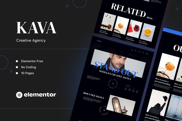 Cover20Themeforest-1.jpg Kava - Creative Agency Elementor Template Kits - Image 1