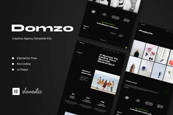 Cover20Themeforest-6.jpg Domzo - Creative Agency Elementor Template Kit - Image 1