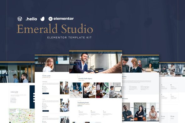 Coverimage-Emerald-New-1.0.jpg Emerald Studio - Digital Agency Elementor Template Kit - Image 1